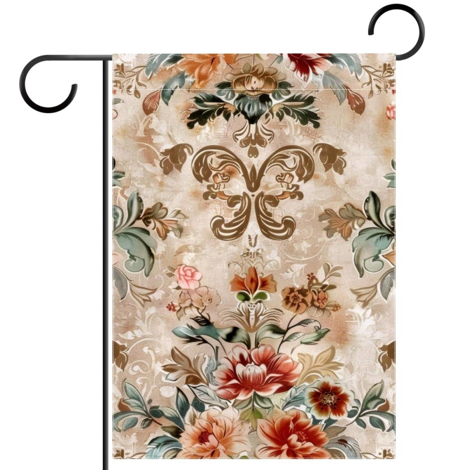Vintage Style Design Garden Flags, 12 x 18 Inch Double Sided