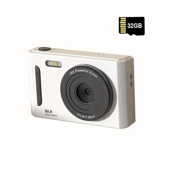Vintage Style Digital Camera with Dual Lenses for Travel Photography & Videography, No Card/32GB, Multiple Colors