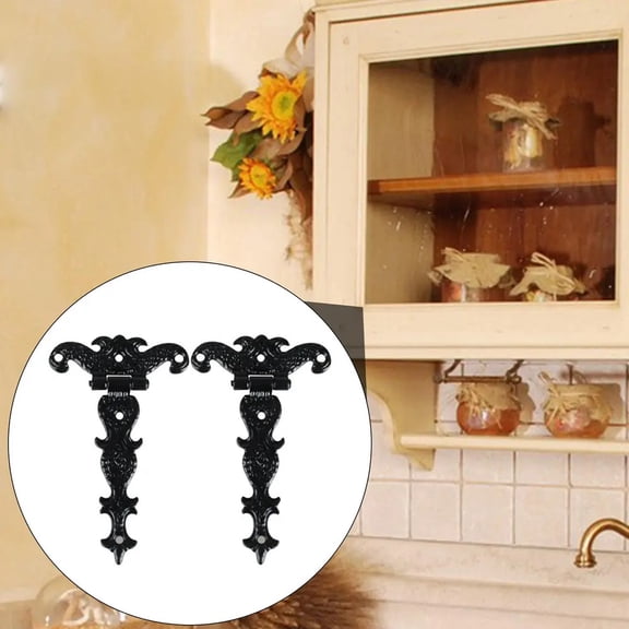 Vintage Style Door Hinges - 4 Pack Decorative Hardware Set
