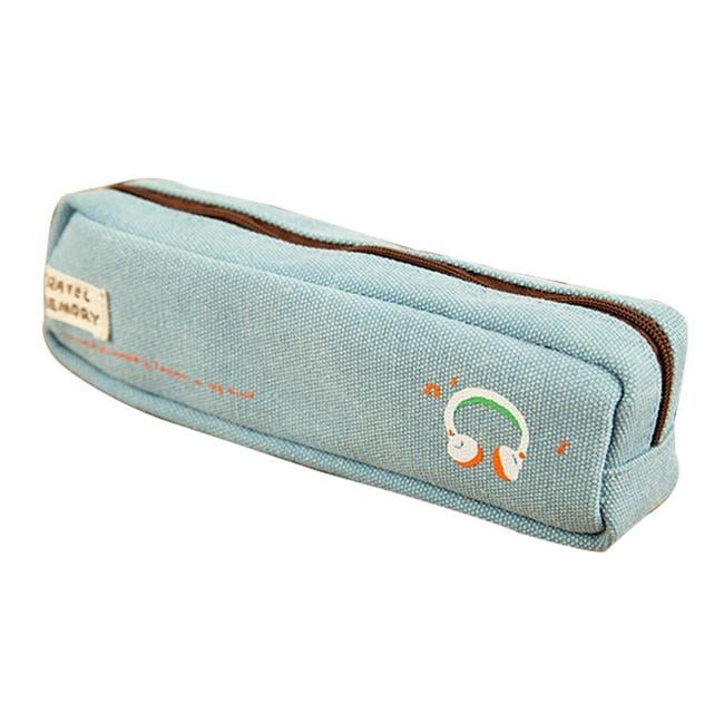 Vintage Style Durable Canvas Pencil Box Pencil Case - Multicolor - 18.5 x 4.5 x5 cm