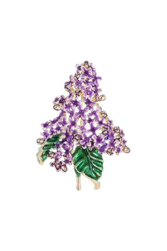 Vintage Style Enamel Lilacs Brooch Jewelry for Dresses And Outfits