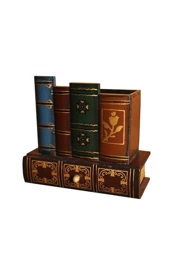 Vintage Style Fake Book Props With Simulation Design, Jewelry Storage, Decorative Ornament For Bookshelf, Office Desk, Home Decor, Gift Idea, 8.6X5.7X3.9 In 0.68 Lb