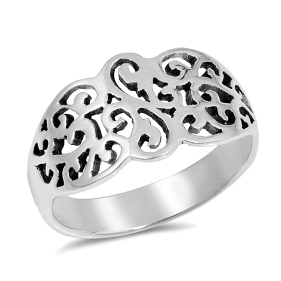 Vintage Style Filigree Celtic Design Ring .925 Sterling Silver Band Jewelry Female Male Size 6