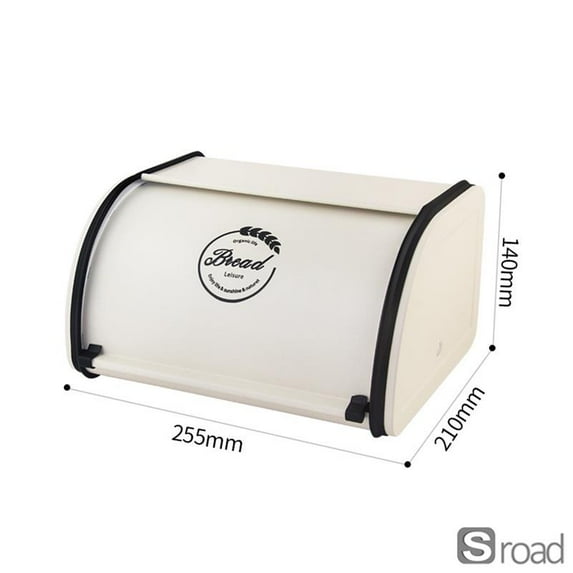 Vintage Style Flip Top Bread Box, Large Metal Bread Bin With Seal Fresh Lid For Kitchen Counter Storage, Organizer For Bread, Baked Goods (12.99 X 8.27 X 5.51 In),White S