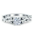 thumbnail image 1 of Vintage Style Floral Round Women Engagement Ring Cubic Zirconia 925 Sterling Silver, 1 of 5