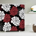 thumbnail image 1 of Vintage Style Flowers leaves Shower Curtains Bathroom Curtains Waterproof Fabric 240X180CM Bathtub Decoration Bath Curtain, 1 of 5
