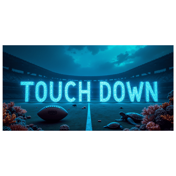 Vintage Style Football Themed Banner Touch Down Decoration for Football Parties Sports Events Fan Gatherings Backdrop Decorations