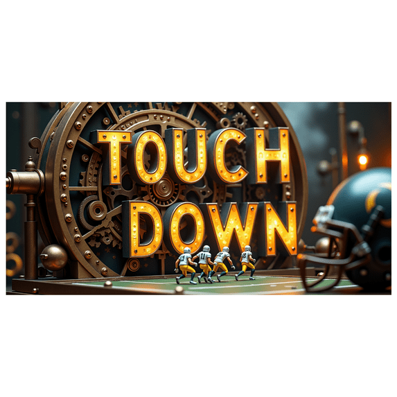 Vintage Style Football Themed Banner Touch Down Decoration for Football Parties Sports Events Fan Gatherings Backdrop Decorations