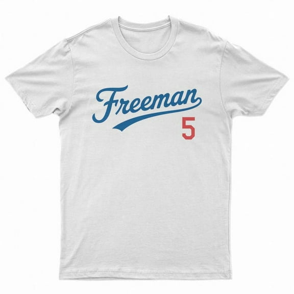 Vintage Style Freddie Freeman No. 5 T-Shirt, Freddie Freeman Shirts, LA Baseball Fan Tee, Baseball Star Shirt, Freeman MVP Shirt, Fan Merch