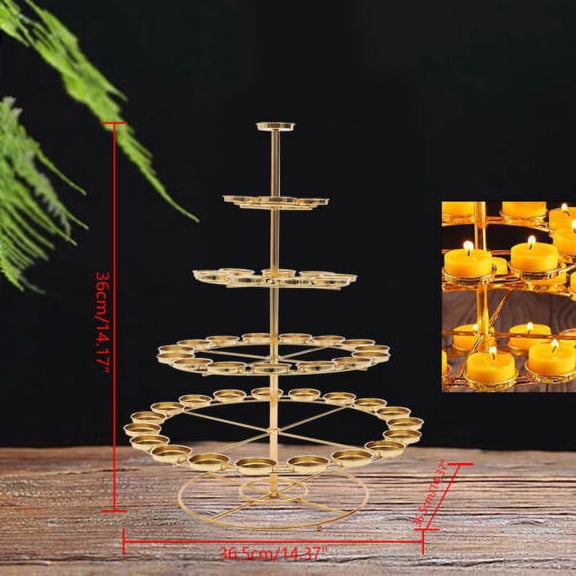 Vintage Style Ghee Lamp Rack Tibetan Golden Buddha Supplies Desktop Decoration