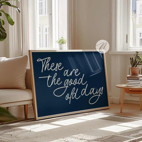 Vintage Style Good Old Days Wall Art Nostalgic Decor, Stretched Canvas Size 16x24