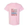thumbnail image 1 of Vintage Style Graphic Eat Sleep Baseball Repeat For A Fan Unisex T-Shirt, up to size 5XL, 1 of 2