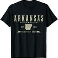 thumbnail image 1 of Vintage Style Graphic T-Shirt Natural State Arkansas Print Apparel, 1 of 6