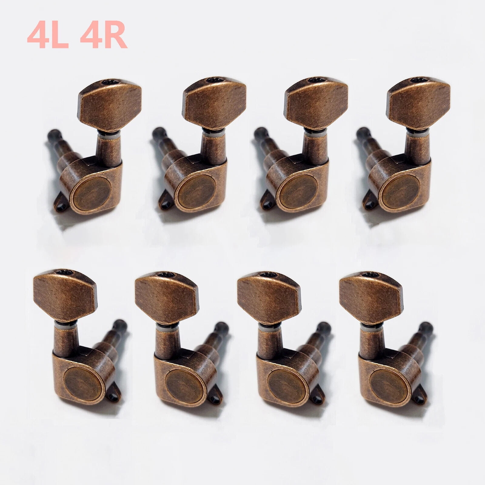Vintage Style Guitar Tuning Pegs Red Copper for 3L3R/3L4R/4L3R/6L/6R Acoustic or Electric Guitar Tuners Replacement Parts