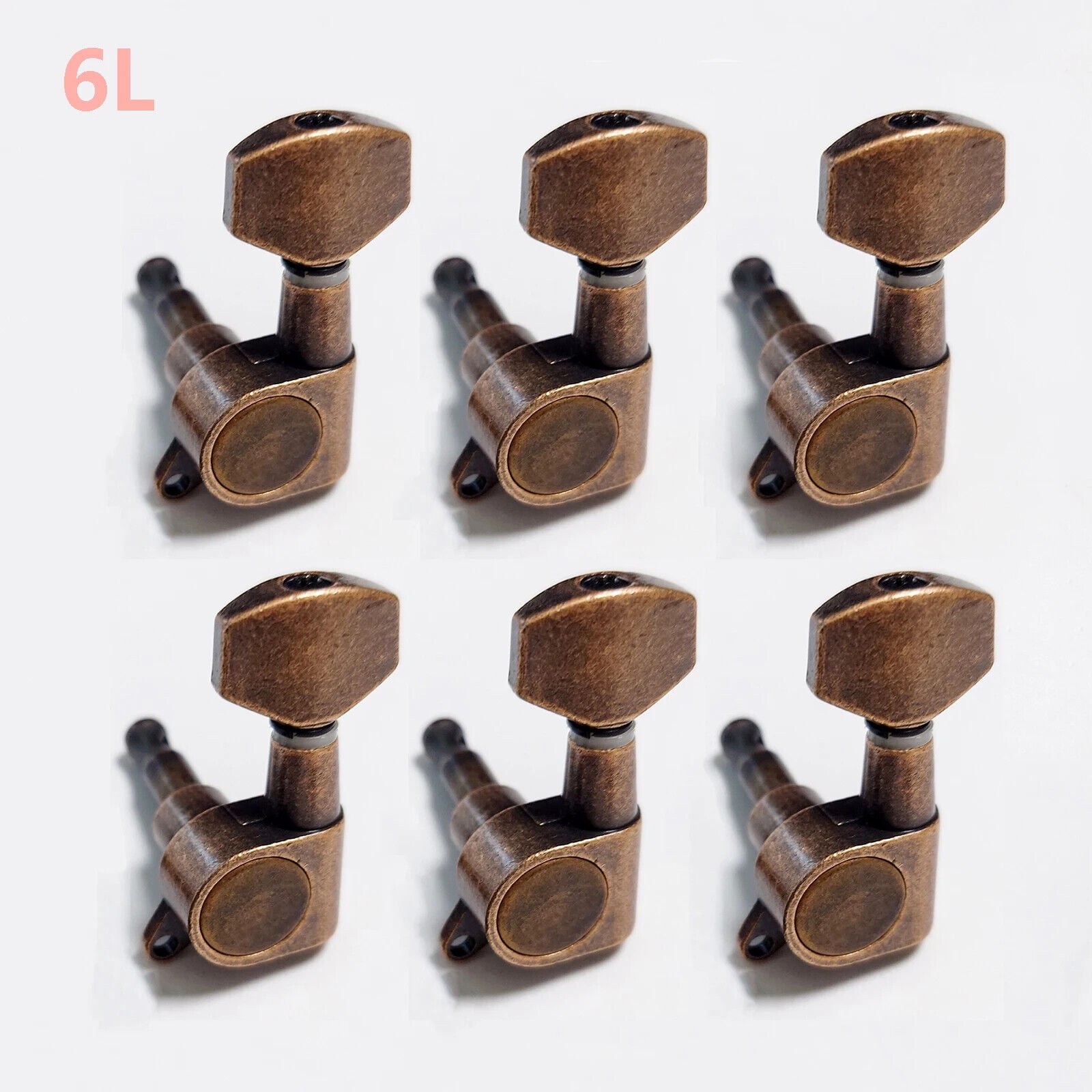 Vintage Style Guitar Tuning Pegs Red Copper for 3L3R/3L4R/4L3R/6L/6R Acoustic or Electric Guitar Tuners Replacement Parts