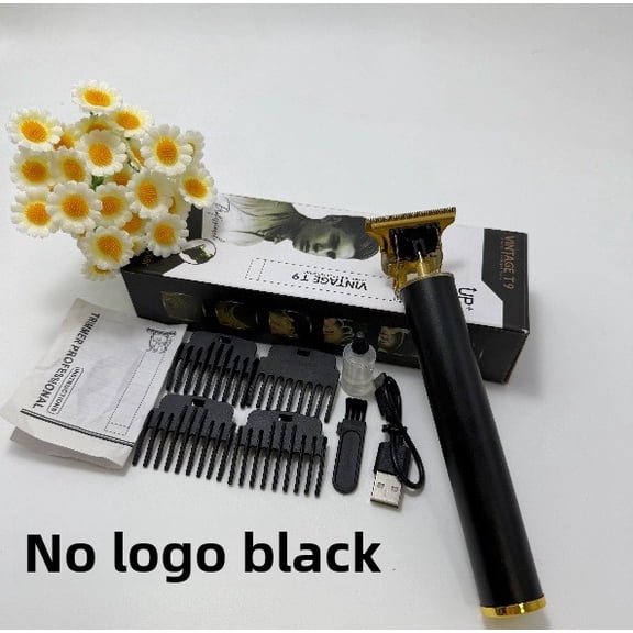 Vintage Style Hair Clipper - Retro Barber Clipper for Classic Taper Fades, Zero Gap T-Blade Trimmer, Corded Professional Hair Cutting Kit with 5 Guide Combs