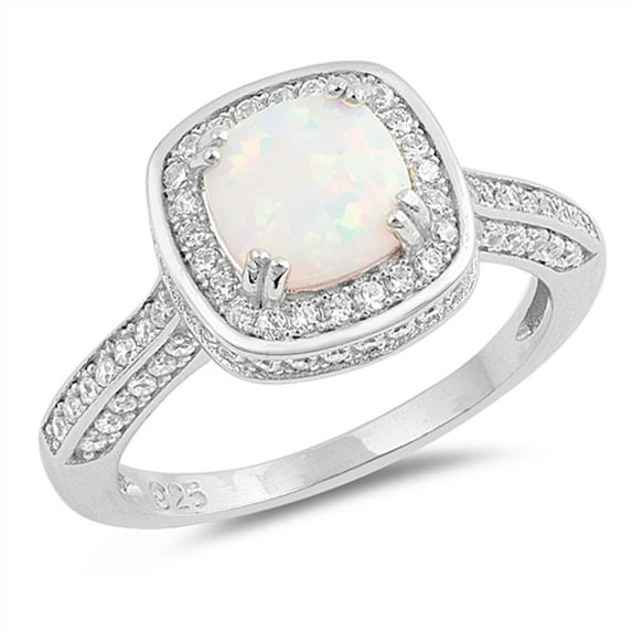 Vintage Style Halo Elegant Ring .925 Sterling Silver Band White Cubic Zirconia Jewelry Female Size 6