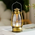 thumbnail image 1 of Vintage Style Handheld Lantern, Battery-Powered LED Hurricane Lamp for Home Decor, Portable Hanging Lantern for Camping, Party & Tabletop Lighting, 1 of 6