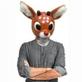 thumbnail image 1 of Vintage Style Holiday Christmas Red Nose Reindeer Mask, 1 of 2