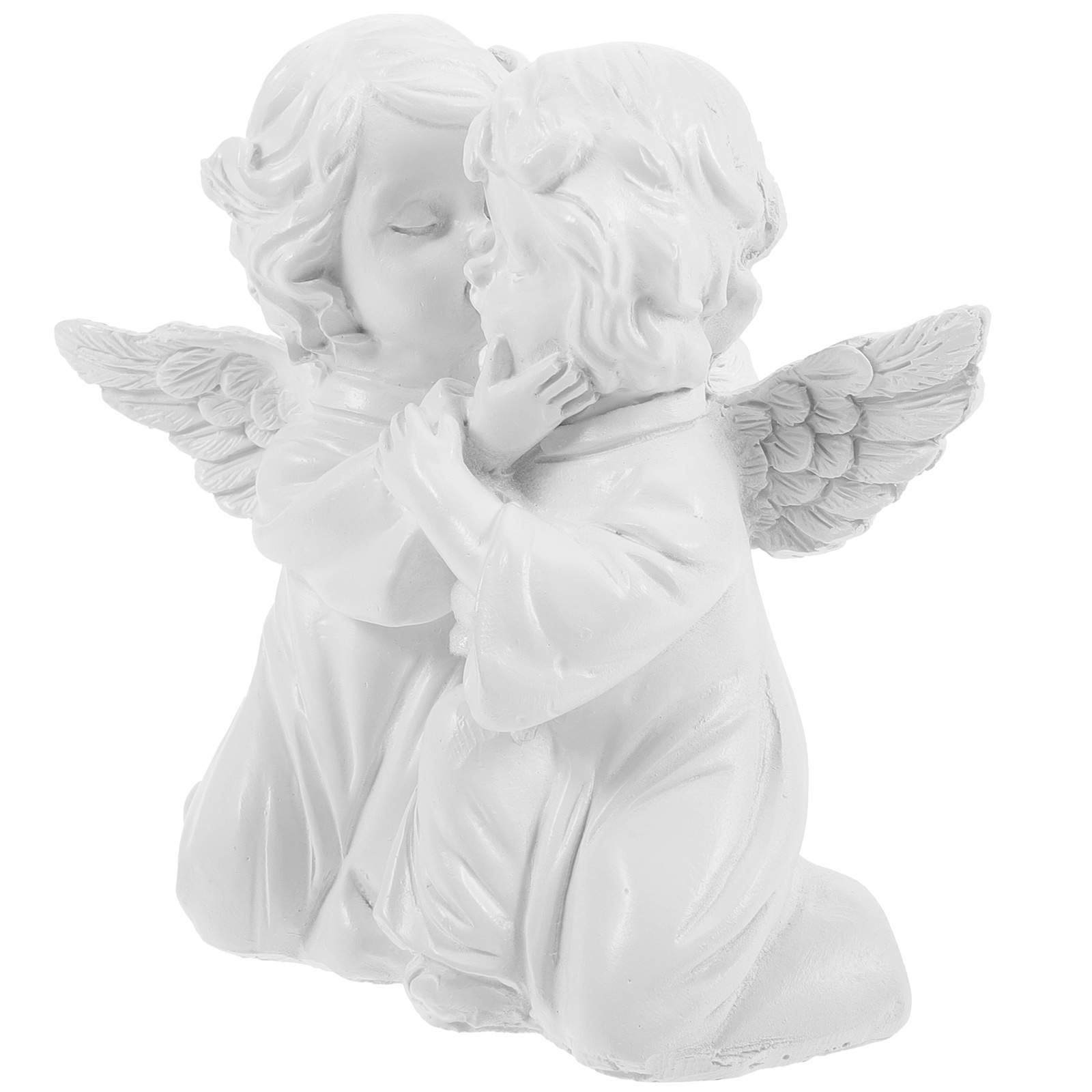 Vintage Style Hugging Angels Figure Tabletop Angels Decor Angels