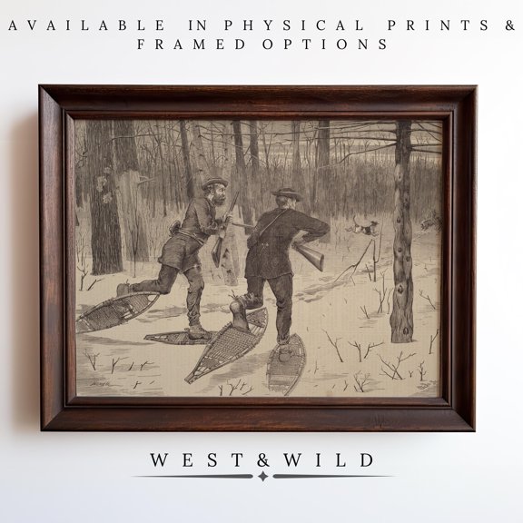 Vintage Style Hunting Arts Deer Hunting Classic Hunter Artwork Cabin Decor Gift For Hunter Hunting Decor