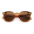 thumbnail image 1 of Vintage Style Iconic Keyhole Horn Rim Plastic Round Hipster Sunglasses [All Brown], 1 of 7