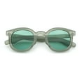thumbnail image 1 of Vintage Style Iconic Keyhole Horn Rim Plastic Round Hipster Sunglasses [All Green], 1 of 7