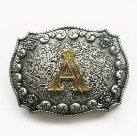 Vintage Style Initial Letter A Cowboy Cowgirl Western Belt Buckle price history and forecast - Jean's Friend BUCKLE-LE010A