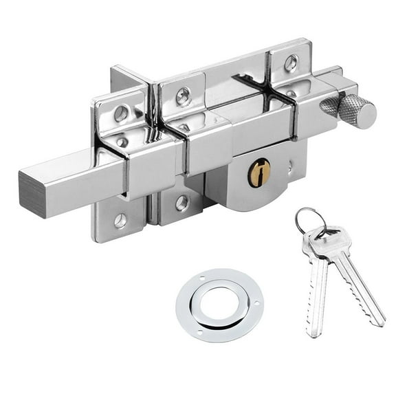 Vintage Style Iron Gate Lock with Anti-theft Features,Heavy Duty Security Latch for Wooden & Metal Doors