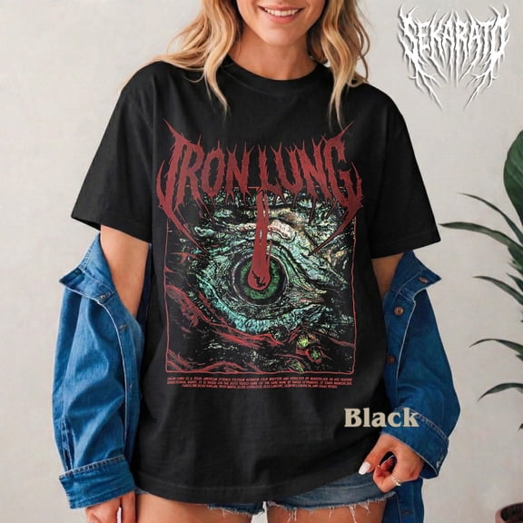 Vintage Style Iron Lung Graphic Tee, Markiplier Horror Film Merch, Death Metal Style Shirt, Deep Sea Submarine Horror Game