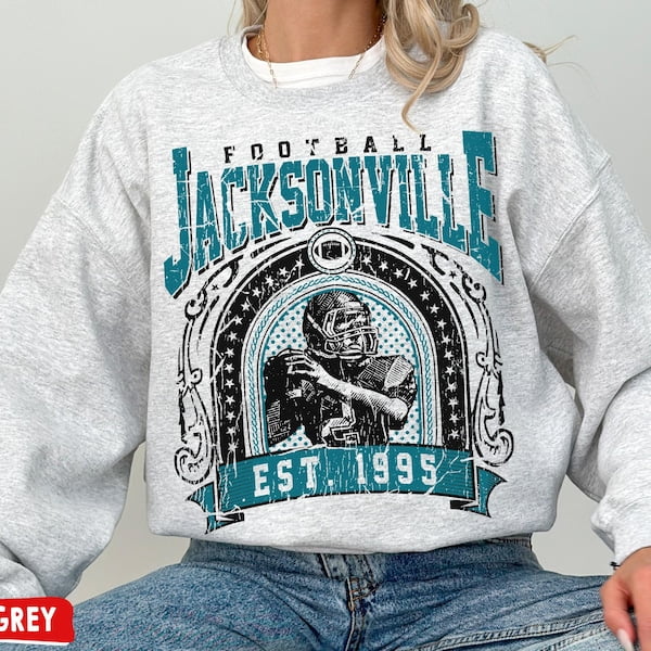 Vintage Style Jacksonville Football Crewneck Sweatshirt / TShirt