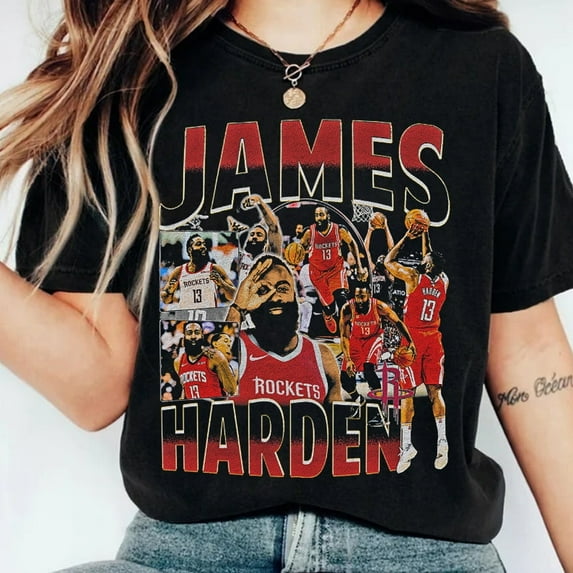 Vintage Style James Harden T-shirt, Basketball Classic 90s Graphic Tee, Unisex,,Black color,size XL