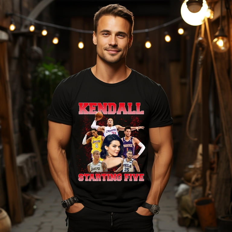Vintage Style Kendall Starting Five Unisex T Shirt Loahaddian Kendall Jenner Team Shirt Kendall Starting Five Tee Shirt KJ04 Walmart