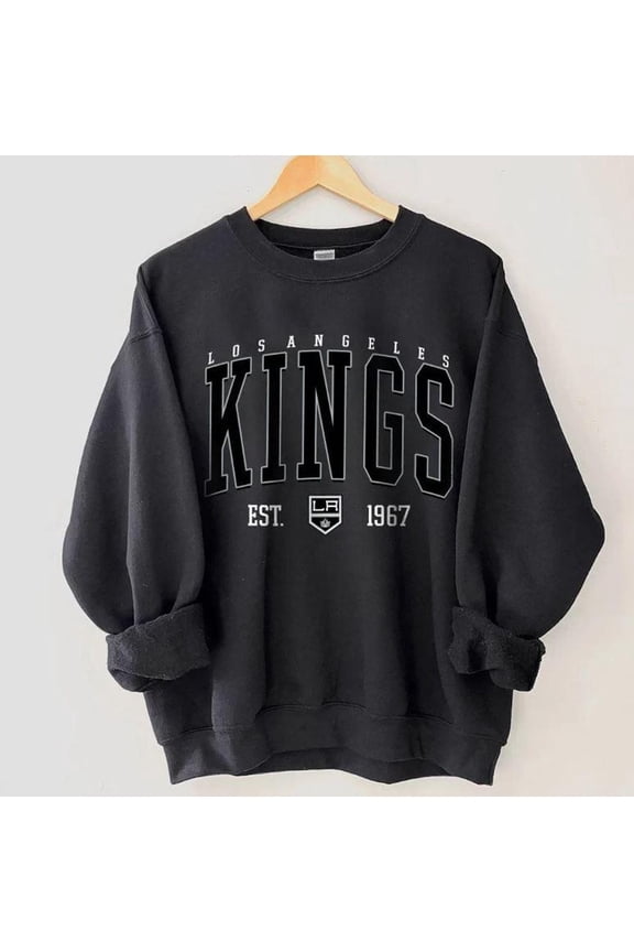 Vintage Style Los Angeles Sweatshirt, Angeles Kings Sweat, Hockey Fan Gifts,Black color,size M
