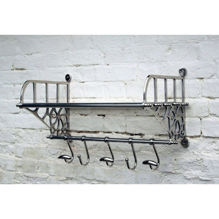Seamax Interiors Vintage Style Wall Mounted Train Rack, Metal