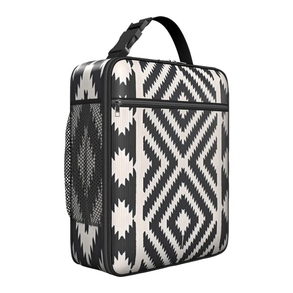 Vintage Style Lunch Box Tote, Boho Chic Waterproof Thermal Bag for Women or Students