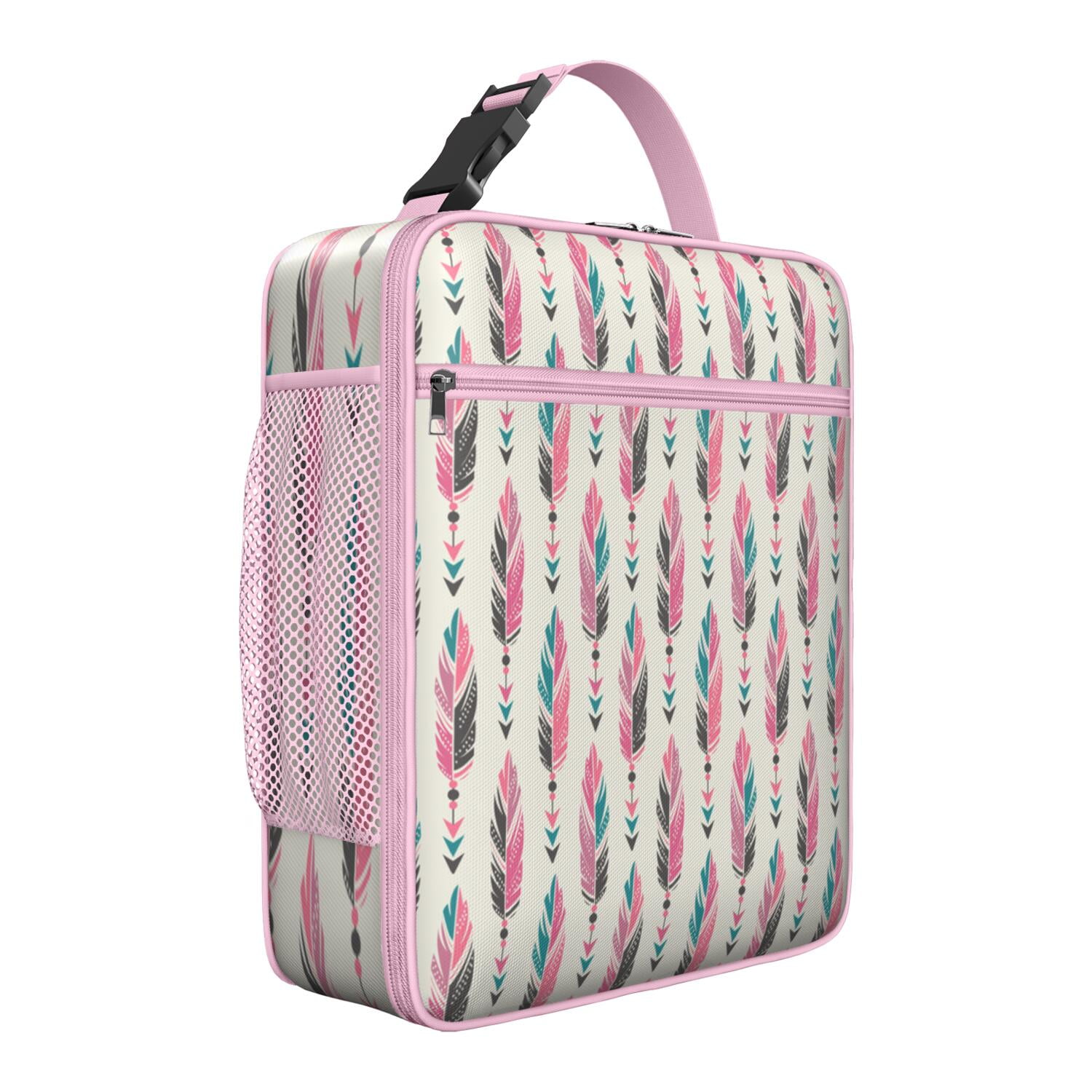 Vintage Style Lunch Box Tote, Boho Chic Waterproof Thermal Bag for Women or Students