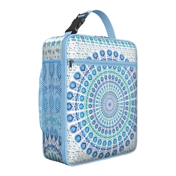 Vintage Style Lunch Box Tote, Boho Chic Waterproof Thermal Bag for Women or Students