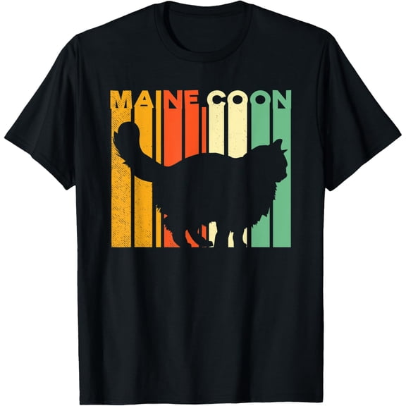 Vintage Style Maine Coon Cat Gifts - Patriotic Cat Lover T-Shirt