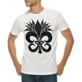 thumbnail image 1 of Vintage Style Mardi Gras Graphic Design Ring Spun Combed Cotton Short Sleeve Deluxe Jersey T-Shirt - White XL, 1 of 4