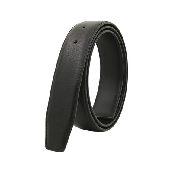 Segolike Vintage Style Mens Belt, DIY Without Buckle Solid Color Waistband 33mm Width 120cm Waist Belt Dress Casual Adults Replacement Black