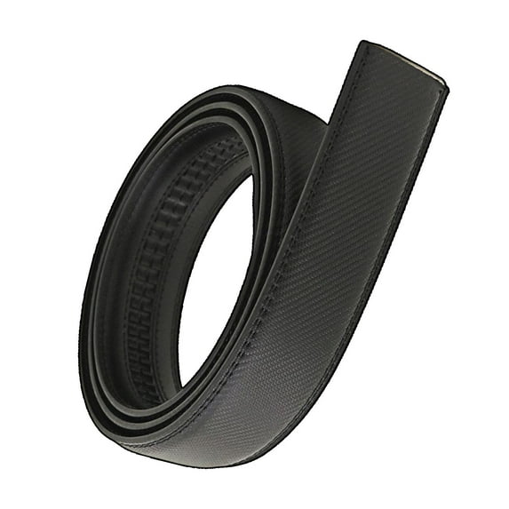 Vintage Style Mens Belt, No Buckle Casual Replacement Automatic Buckle Adjustable Waist Belt for Business Pants Dress Jeans Black