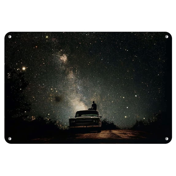 Vintage-Style Metal Tin Sign - 8x12 Inches, Easy Install with Pre-Drilled Holes, Perfect for Home, Office, Cafe & Bar Decor, Wall Hanging, Multifunctional, Bedroom
