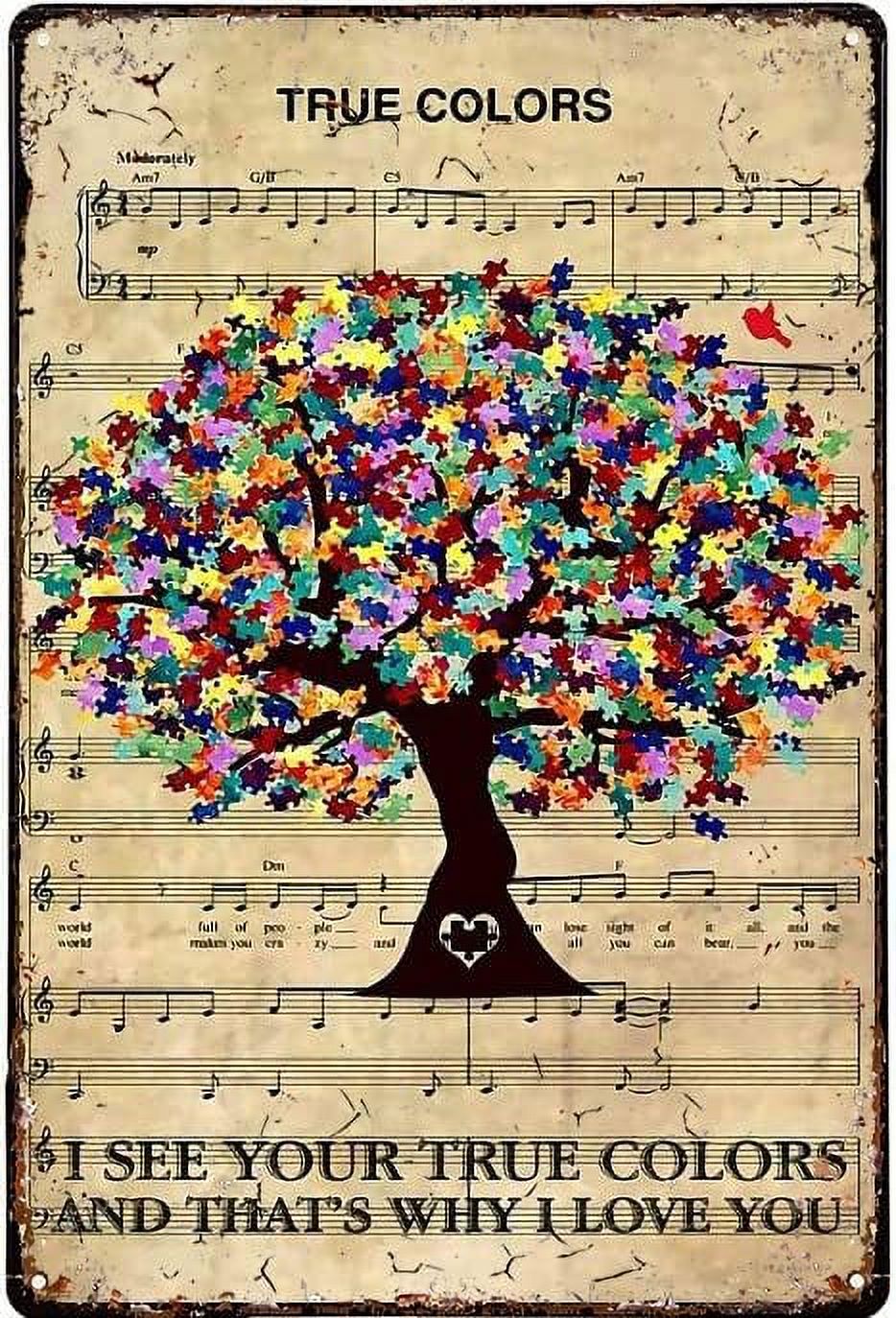 Shabby Chic Valentine's Day Metal Tin Sign - French Victorian Birds & Roses, 12x16 Inch Vintage Wall Decor