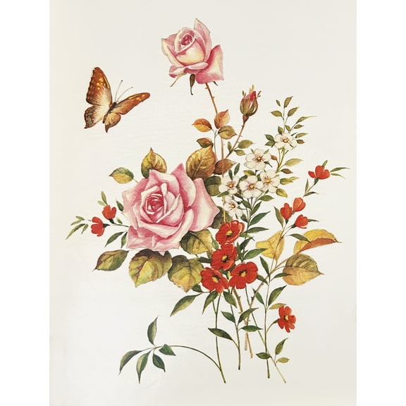 Vintage-Style NON-FIRE Waterslide Decals for Easy Decoration of Most Smooth Surfaces Including Glass and Ceramic - (2 Sheets)