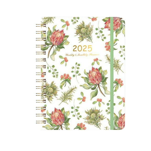 Vintage Style Notebook for Men Women, 6.1"x8.5" Home/Work/Study Hardcover Journal Notebook, Flowers Leaves Style Daily Diary for School, Travel, Business, Work, Home Writing