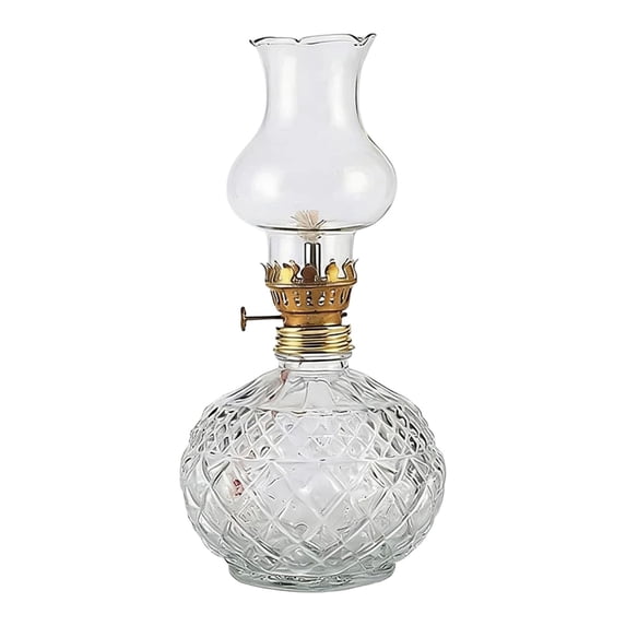 Vintage Style Oil Lamp with Glass Candle Holders – Elegant Kerosene Lantern for Indoor & Covered Outdoor Decor, Romantic Lighting, Home & Event Centerpiece