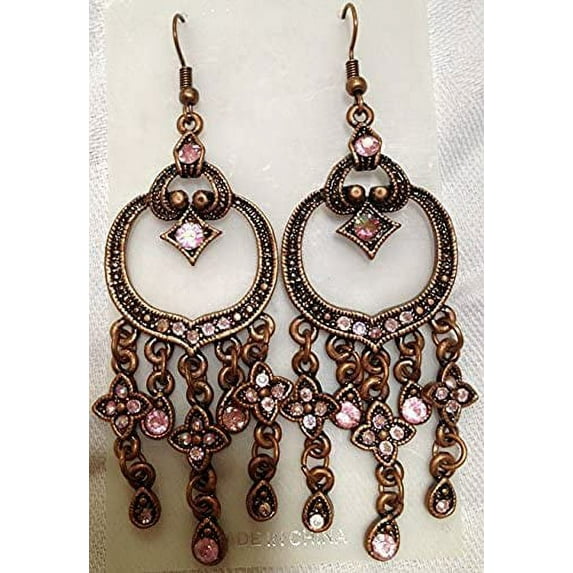 Vintage Style Princess Jasmine Halloween Costume Jewelry Earrings 3" Long New