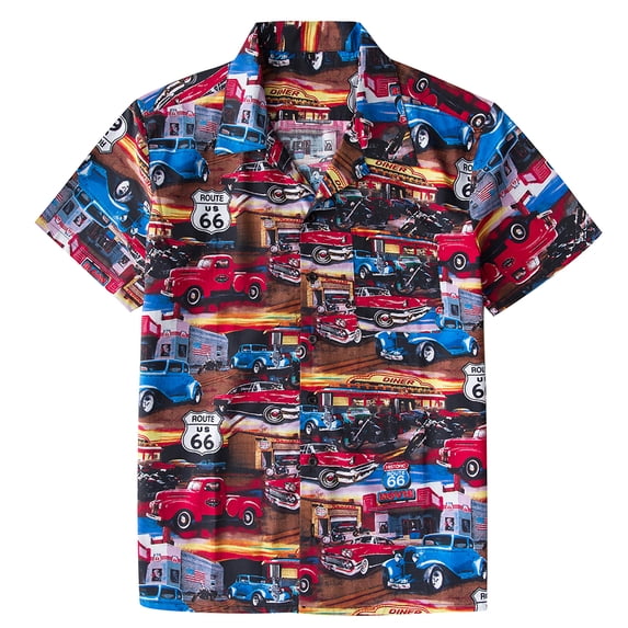 Vintage Style Printed Aloha Cuban Collar Hawaii Shirts
