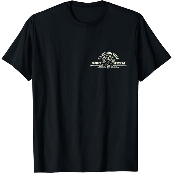Vintage Style Protect Preserve Camping Mountain Graphic Unisex Short Sleeve Tee